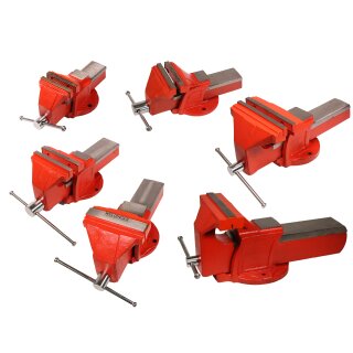 WELDINGER Schraubstock eco 80-250 mm Backenbreite unzerbrechlich rot