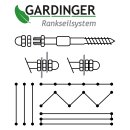 GARDINGER Rankhilfe Rankseilsystem Edelstahl mit Schrauben und 10 m Edelstahldraht