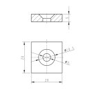 Neodym-Magnet 20 x 20 x 5 mm für Werkzeugordnung zum Anschrauben