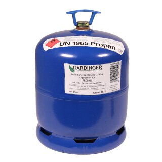 GARDINGER leere befüllbare 2,5kg Propangasflasche f.VW California (Alternative zur GAZ R907)