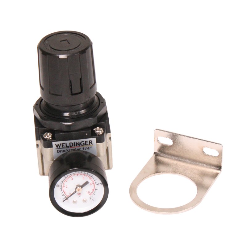 Druckluft Druckminderer 1/4" mit Manometer Druckregler bis 10bar 01572 