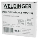 3 Rollen Fülldraht 0,6 mm 1 kg D100 WELDINGER (MIG/MAG-Schweißdraht NoGas)