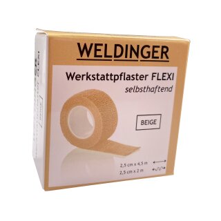 Werkstattpflaster Flexi Rolle beige Fingerverband von WELDINGER