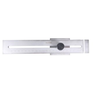 WELDINGER Edelstahl-Streichmaß 0-200 mm mit Feststellschraube aus Metall
