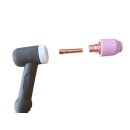 WIG-Stubby Gaslinsen Set TYP17/26  1,6 mm / 2,4 mm 15-teilig (Keramik + Glaskappen) WELDINGER