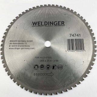 Ersatzsägeblatt für Metallkreissäge MS-356 vario 355x25,4 mm von WELDINGER