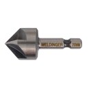 WELDINGER Kegelsenker HSS-G 90° / 20 mm fünfschneidig mit Sechskantaufnahme