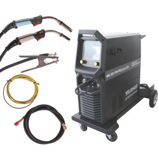 MIG 301 SYN PULS PRO LCD Profi-Schweißinverter mit Puls und Doppelpuls WELDINGER 2 Kartons