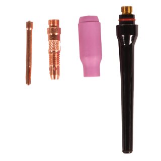Mit Steuerbuchse WELDINGER WIG-Schlauchpaket WP26 Flex, 4m | Mit Flexiblem Brennerkopf, 9mm Dorn, Für Schweißgeräte Wig Schlauchpaket
