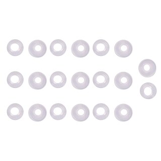 GARDINGER 10 Stück Kunststoff Schlagösen farblos 30/11 mm für Sonnensegel
