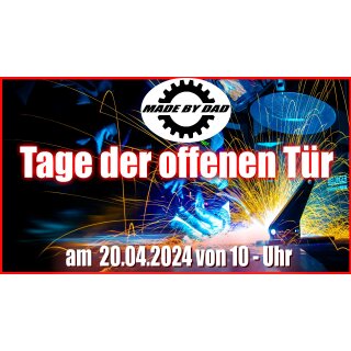 Eintrittskarte fürs den Tag der offenen Werkstatt bei Balazs in Ludwigshafen am  20.04.2024