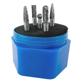 HM Frässtifte SET 6mm B C D F G für Metall für Geradschleifer 6 mm Schaft