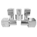 WELDINGER 5x eckiger Anschlag kurz verzinkt 40 x 20 mm...