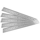 WELDINGER Edelstahllineal 200 mm lang 5er-Pack