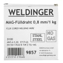 Komplettset WELDINGER ME 130 mini FLUX ECO Fülldrahtschweißgerät mit Fülldraht Schweißhelm