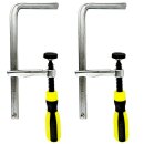 SET 2x WELDINGER Ganzstahl Tischzwinge / Schienenklemme...