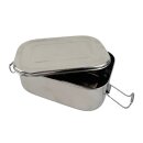 Lunchbox Aktion Edelstahl Einzelfach 195x140x63 mm Sicherheitsverschluss ohne Dichtung