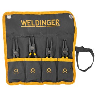 Sicherungsringzangen 4er-Satz 6" innen und außen, gerade und abgewinkelt von WELDINGER