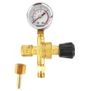 Druckregler Druckminderer Schutzgas für Einwegflaschen 1/4" Abgang mit 1 Manometer  Liter/min