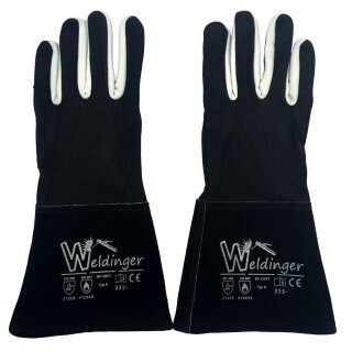 WELDINGER WIG premium Schweißerhandschuhe Größe 10 weiches Nappaleder schwarz
