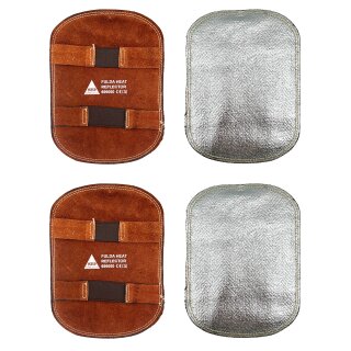 Doppelpack Hase Hand Hitzereflektor Leder aluminisierte Außenseite