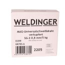 Doppelpack WELDINGER SG2 MAG-0,8 mm 5,0 kg  Universalschweißdraht verkupfert  (D200)