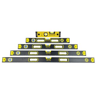 Wasserwaagen Set 230-1200 mm 5 Stück magnetisch Top View zwei Libellen WELDINGER