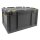 Eurobox 40 x 30 x 22 cm mit Deckel schwarz /gelb für Reinigungsgerät