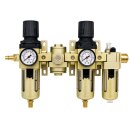 Druckluft Kombination 2-in-1 Entfeuchter Regler / Öl-Nebler 3/8"  (Wartungseinheit)