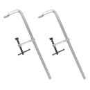 SET 2x WELDINGER Schlosser-Schraubzwinge Ganzstahl 120x600 mm mit beweglicher Druckplatte