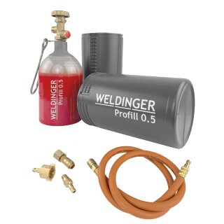 Aktionsset WELDINGER Profill 0.5/0,425 kg Umfüllset Schnellkupplungen