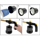 WELDINGER Profi - Kartuschen Lötlampe mit Piezozündung Überkopfbetrieb möglich + 5 Kartuschen