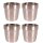 4x Kaffeebecher Edelstahl 180 ml doppelwandig für Kaffeautomaten GARDINGER