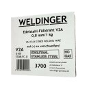 WELDINGER Edelstahl Fülldraht 0,8 mm 1 kg V2A Gasdüse, 5x Stromdüsen MB15