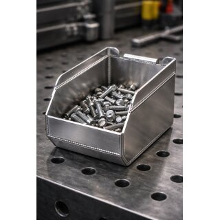 Bausatz Schweißprojekt Stapelbox 100x150x90mm   2mm Stahl-Blech Übungsstück