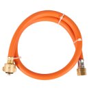 SET Leere orange befüllbare Gasflasche 5kg Propan Butan Flasche mit Kragen+ Adapter + Umfüllschlauch Propan Butan #1