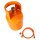 SET Leere orange befüllbare Gasflasche 5kg Propan Butan Flasche mit Kragen+ Adapter + Umfüllschlauch Propan Butan #1