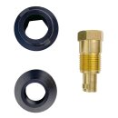 Adapter mit Dorn T25 9 mm und T50 13 mm innen Buchse