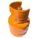 Leere orange befüllbare Gasflasche 2 kg Propan Butan Flasche mit Kragen
