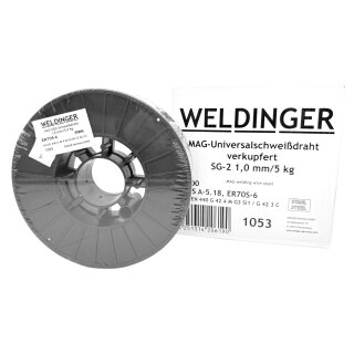 WELDINGER SG2 MAG-Universalschweißdraht verkupfert 1,0 mm 5 kg ER70S-6