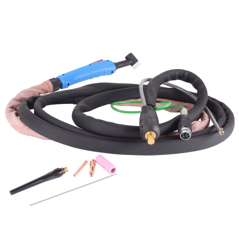 Pacchetto Tubi TIG SR9/SR17/SR26 Con Connettore Tuchel 5 Poli – 4m/8m Per Saldatrici Lorch, EWM, Castolin