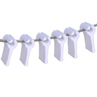 GARDINGER 6er-Set Klemmhaken/Laufhakenstopper für Sonnensegel (2 mm Seil)